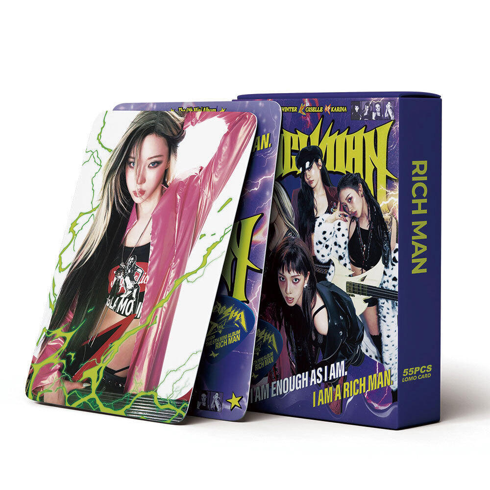 LINXX 55 Chiếc Aespa 6th Mini Album Người Giàu Lomo Cards Kpop Nhóm Cô Gái Người Hâm Mộ Sưu Tập Photocards Hàng Hóa Quà Tặng