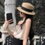 Mũ Flat Top Nữ Mùa Hè Mũ Rơm Ngày Lễ Rơm Dệt Bên Biển Mũ Internet Người Nổi Tiếng Chống Nắng Mũ Che Nắng