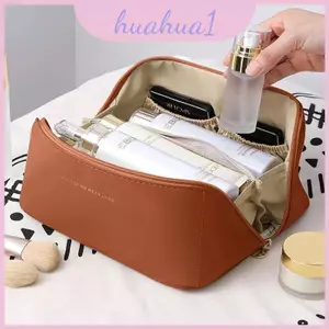 Gối Moka Brown Trang Điểm Dành Cho Nữ Du Lịch Lưu Trữ Lớn Chống Thấm Nước Thiết Kế Phong Cách Với
