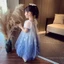 Đầm Công Chúa Frozen Elsa Cho Bé Gái Mùa Hè Trẻ Em Phong Cách Lưới Puff Váy Đầm Bé Gái