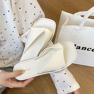 đôi dép xỏ ngón mùa hè cho nữ mang bên ngoài nửa dép xỏ ngón đế phẳng chống trơn trượt mũi nhọn