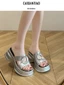 Dép đế dày đế dày Niche dành cho nữ mặc ngoài mùa hè giày sandal một dây cao gót đa năng mới