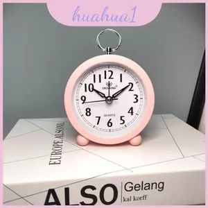 Đồng hồ báo thức tròn Pvc đơn giản có màn hình tương tự và kỹ thuật số để sử dụng phòng ký túc xá