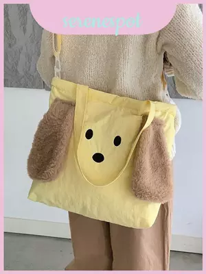 Tote vải Nylon nhẹ có túi điện thoại nội thất cho chuyến đi mua sắm và