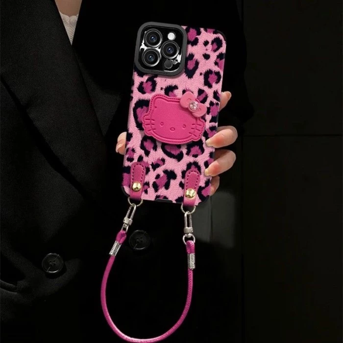 [Phụ kiện điện thoại di động Vỏ điện thoại] Katie Leopard Print Apple 17 Vỏ điện thoại iPhone16ProMax Vỏ điện thoại 12Pro / 11 Vỏ mềm cao cấp Nữ