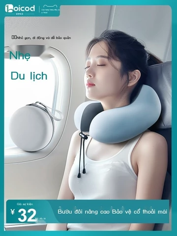 [Đa Năng] Boycodo du lịch bảo vệ cổ Gối chữ U máy bay đường sắt cao tốc tựa đầu gối cổ gối kê cổ di