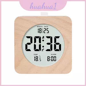 Đồng hồ báo thức điện tử đương đại bằng gỗ có phòng ngủ chạy bằng pin để chức năng