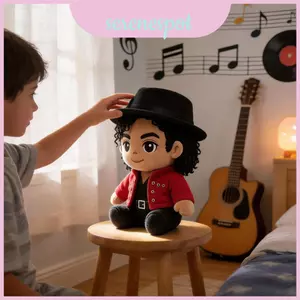 Đồ chơi Michael Plush Jackson với vải cọc ngắn cho trẻ em và người sưu tập