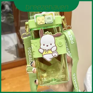 Cốc nước Tritan chống rò rỉ Kuromi có ống hút dùng cho trường học và gia đình