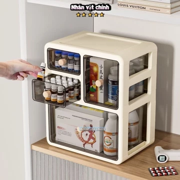 Tủ thuốc gia đình loại ngăn kéo tủ thuốc gia đình phân loại hộp thuốc nhỏ sơ cứu y tế hộp đựng đồ l