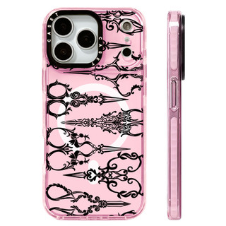 Ốp sạc từ tính không dây kéo Gothic đầy màn hình Tương thích cho IPhone 12 13 14 15 16 17 Pro Max Cover 16E 17AIR Silicon mềm trong suốt Vỏ chống sốc