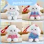 Búp bê sang trọng cừu hoạt hình dễ thương với váy Denim hoặc công chúa cho trẻ em Trang trí phòng chơi