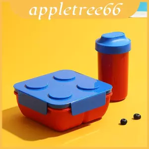 Hộp đựng thực phẩm sáng tạo hình vuông bằng nhựa có thiết kế phân vùng và an toàn cho lò vi sóng cho trẻ em