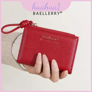 BAELLERRY Ví Baellery nữ có hạt Pu Litchi cao cấp và gập mỏng để làm quà tặng hoặc mua sắm