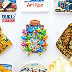 Ý Arbello Chuông gió Lễ kỷ niệm thị trấn nhỏ Nhãn dán từ tính