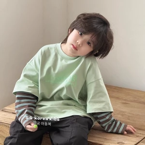 Quần áo trẻ em Hàn Quốc mùa xuân áo len bé trai phong cách mới cotton nguyên chất phong cách