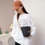 chiếc túi canvas đã giặt cao cấp bằng da bò, túi xô nhỏ thời trang và giản dị, điện thoại di độn