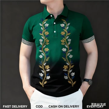 Nam Barong Áo Polo Nam Quần Áo Phong Cách Dân Tộc Áo Polo Vintage Áo Quần Áo ASEAN Áo Sơ Mi Polo Dân Tộc Oversize Họa Tiết Retro Ngoài Trời Dạo Phố 16