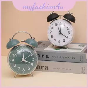 Đồng hồ báo thức thạch anh mặt số lớn im lặng có chuông đôi và phòng thiết kế chống nước cho trẻ em