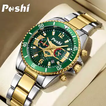 Đồng hồ ma nước xanh chống nước Đồng hồ nam dạ quang Lịch đồng hồ nam Dây thép Đồng hồ sinh viên Đồng hồ nam
