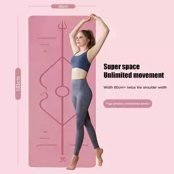Thảm tập Yoga chống trượt dày TPE đơn sắc Vị trí dòng mở rộng Thảm trải sàn câm Thảm thể thao Thảm tập thể dục Thảm gia đình Thảm