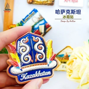 Nhãn dán từ tính mũ truyền thống Kazakhstan Carl Parker