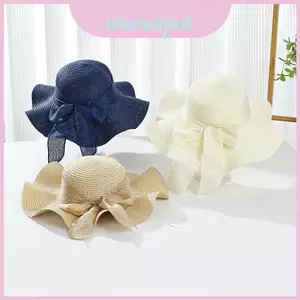 Mũ Chống Nắng Nữ Mùa Hè Rộng Vành Mũ Rơm Có Nơ Để Đi Biển Và Chống Nắng
