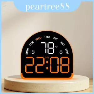 Đồng hồ điện tử có thể sạc lại có đèn ngủ sử dụng ngày và nhiệt độ tại nhà cho