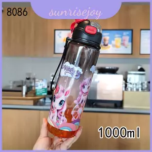 Bình nước nhựa chống rò rỉ thiết kế kỳ lân có ống hút cho lối sống thông thường và năng động