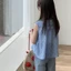 Phong Cách Hàn Quốc Quần Áo Trẻ Em Bé Gái Bé Gái Áo Sơ Mi Búp Bê Mùa Hè Mới Rời Ngọt Chấm Bi