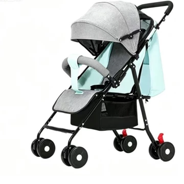 Xe đẩy em bé có thể ngồi hoặc nằm, xe đẩy em bé di động siêu nhẹ, xe đẩy em bé gấp gọn đơn giản, xe