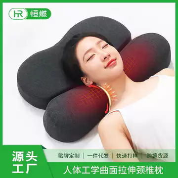 Gối kê cổ phục hồi chậm, gối nhớ tăng kích thước, hỗ trợ ngủ, gối đơn gia đình cho cổ vai gáy