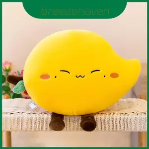 Búp bê sang trọng Mango Emoticon với chất liệu sang trọng ngắn để thư giãn và dành cho mọi lứa tuổi