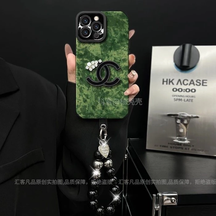 [Phụ kiện điện thoại di động Vỏ điện thoại] Vỏ điện thoại Apple 17 lụa xanh iPhone16ProMax Vỏ điện thoại 12Pro / 11 Vỏ mềm cao cấp Nữ