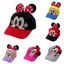 Mũ bóng chày họa tiết động vật chuột Mickey cho trẻ em có vành cong và vải nhẹ