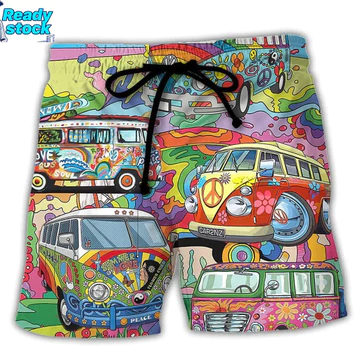Nam Đi Biển Quần Short Đầu Lâu 3D In Hình Mùa Hè Lướt Ban Quần Short Hawaii Quần Short Nam Nữ Bơi Quần Short Nam Nam Nữ Nam Cực Bé Trai