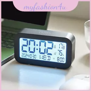 Để bàn Đồng hồ Lcd điện tử có báo thức và màn hình pha mặt trăng để trang trí phòng hiện đại
