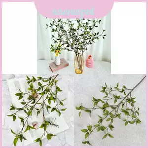 Nhánh giả lá để chụp ảnh và trang trí đám cưới với họa tiết lụa thực tế