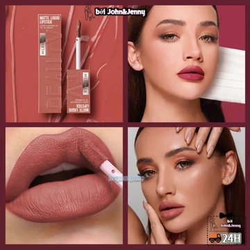 🎨 Son môi phong cách Âu Mỹ Son tint matte matte lỏng Son môi chống dính cốc nhung son bóng màu nude S