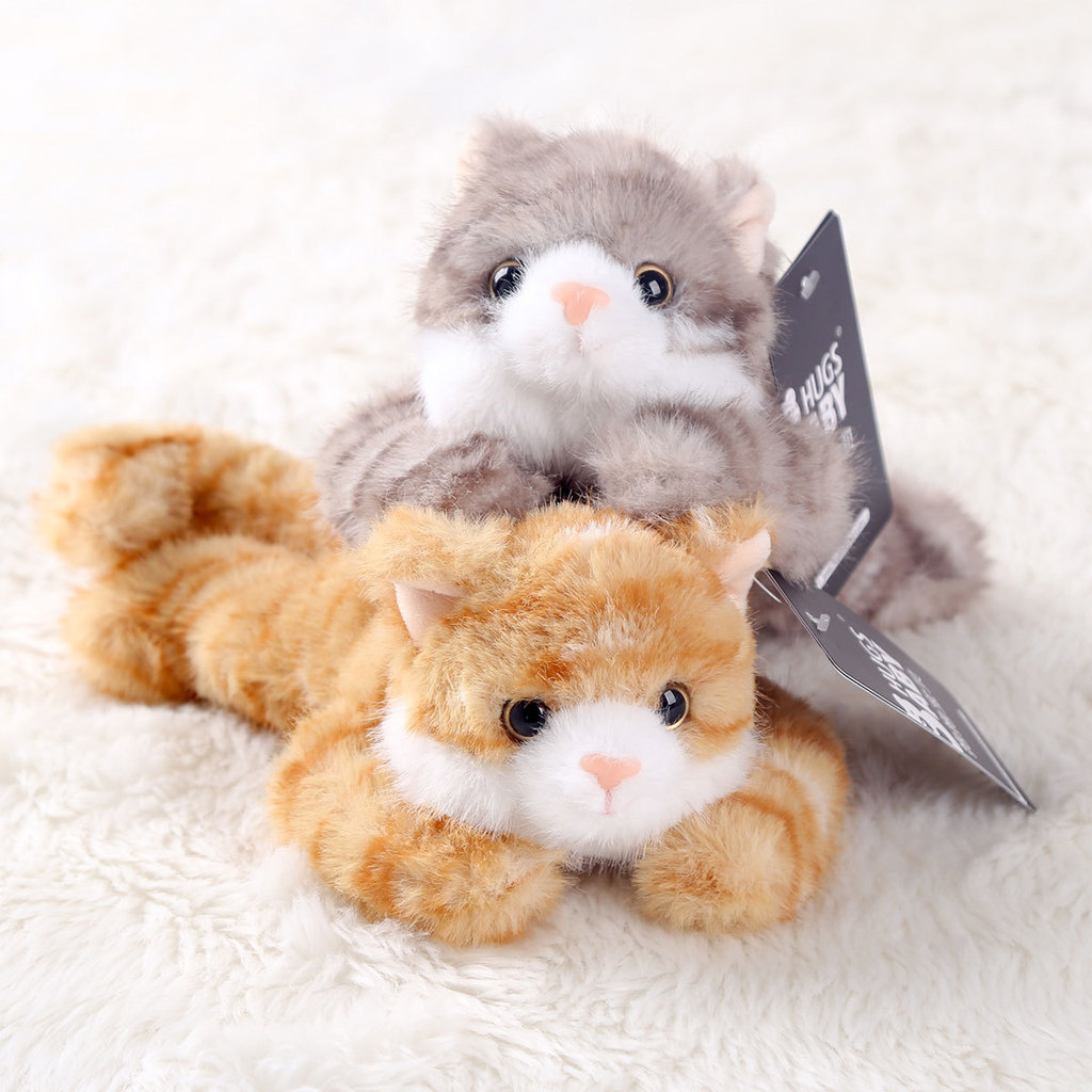 Hoạt Hình Dễ Thương Sọc Mèo Crouching Sang Trọng Đồ Chơi Búp Bê Dành Cho Trẻ Em Quà Tặng Bộ Sưu Tập Và