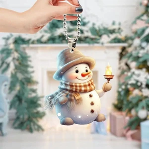 Món Quà Hoàn Hảo! Mặt Dây Chuyền Người Tuyết Cầm Tay Cho Lễ Hội Du Lịch & Làm Quà Tặng Độc Đáo