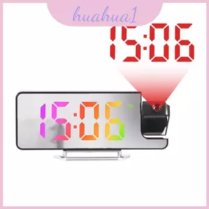 Hẹn giờ Led chiếu màu xanh lá cây có cảm biến nhiệt độ cho phòng ngủ hoặc văn phòng