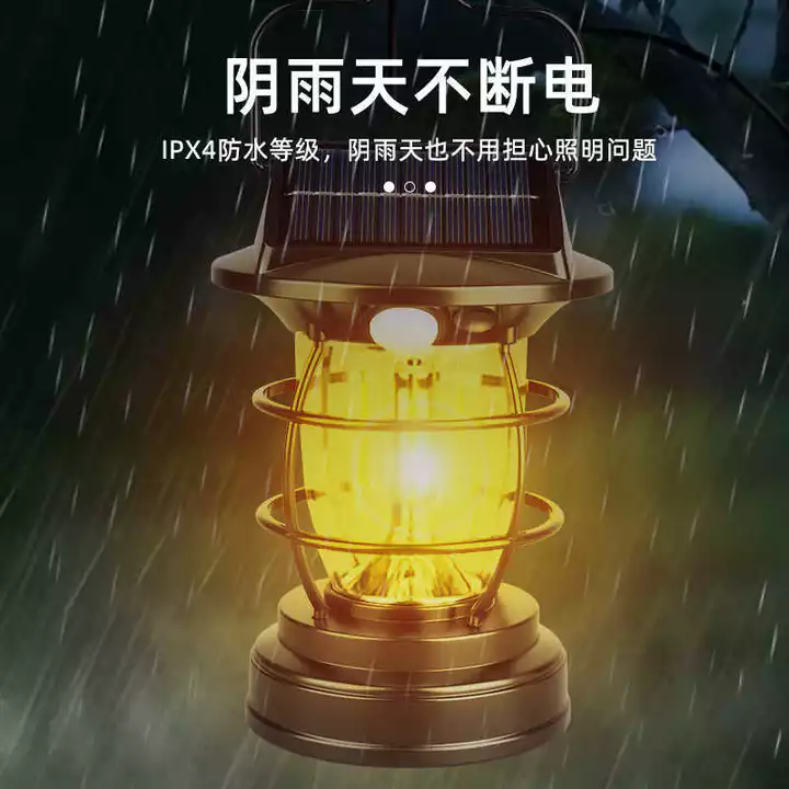 Đèn cắm trại ngoài trời năng lượng mặt trời Tuổi thọ pin dài Cắm trại Đèn ngựa chiếu sáng Cắm trại có thể sạc lại Đèn di động Cắm trại Lều đèn – 4