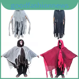 Áo choàng kinh dị ma có đệm vải Polyester cho phụ kiện Halloween Trang phục ban đêm