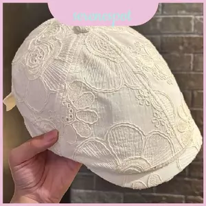 Mũ chống nắng vành rộng thêu nữ mùa hè với vải thoáng khí để đi lại thời trang