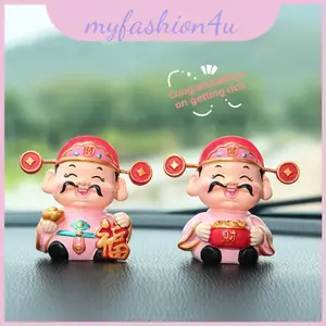 Tượng thần tài truyền thống bằng nhựa có đầu xoay để tổ chức lễ kỷ niệm và văn hóa