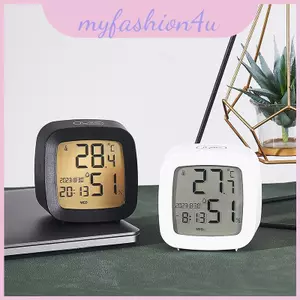 Đồng hồ báo thức tối giản hiện đại kỹ thuật số với phòng ngủ nhiệt độ và độ ẩm cho học sinh