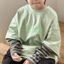 Quần áo trẻ em Hàn Quốc mùa xuân áo len bé trai phong cách mới cotton nguyên chất phong cách