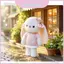 Thỏ Kidfriendly Plushie Với Vải Dài Sang Trọng Và Bông Pp Cho Bé Gái