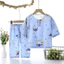 Bộ đồ ngủ thỏ dưa hấu tập đi bằng vải Cotton Satin và vải thấm hút cho đồ ngủ trẻ sơ sinh